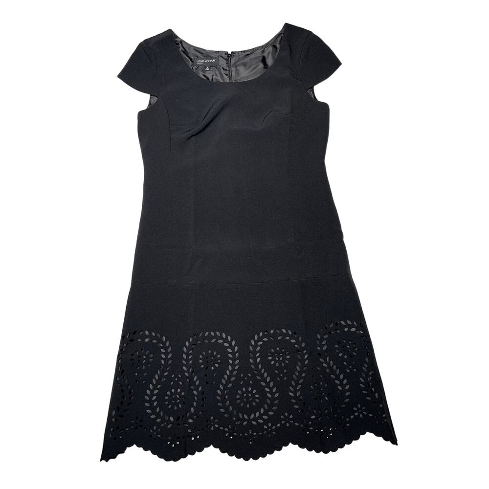 NWT Jones New York Black Dress with Drop waist size 6